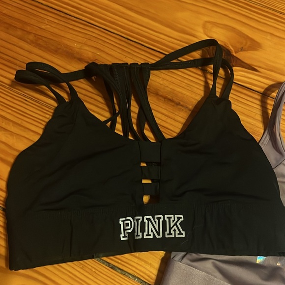 Victoria’s Secret Pink sports bras VS sports bra black and pink/mauve size XS - Picture 2 of 8